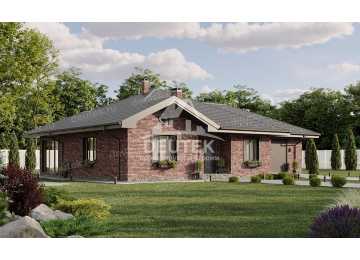 Проект жилого одноэтажного дома с одноместным гаражом - LK-257