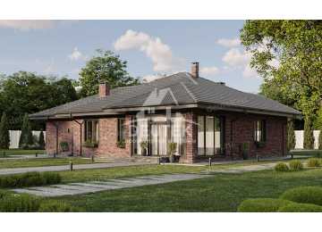 Проект жилого одноэтажного дома с одноместным гаражом - LK-257