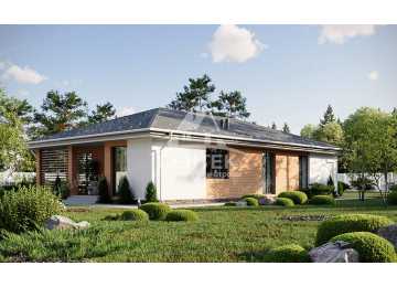 Проект узкого одноэтажного дома с тремя спальнями - LK-258