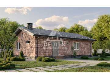 Проект квадратного одноэтажного дома с площадью до 150 кв м - LK-259