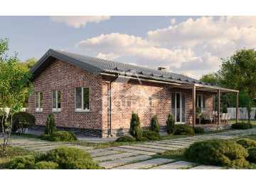 Проект квадратного одноэтажного дома с площадью до 150 кв м - LK-259