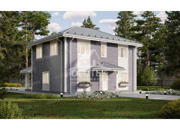 Проект жилого двухэтажного дома с размерами 10 м на 13 м - LK-260