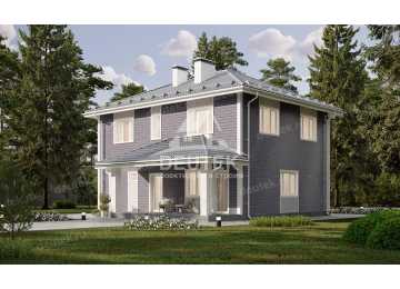 Проект жилого двухэтажного дома с размерами 10 м на 13 м - LK-260