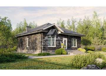 Проект жилого одноэтажного дома из газобетонных блоков - LK-261