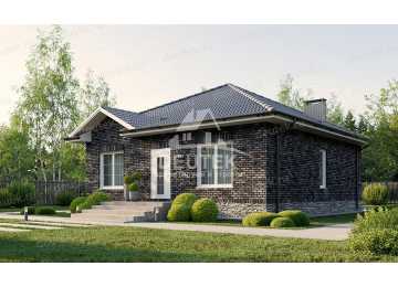 Проект жилого одноэтажного дома из газобетонных блоков - LK-261