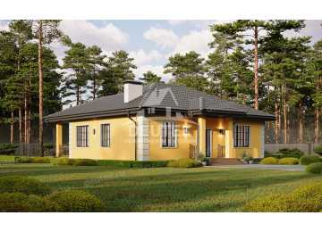 Проект одноэтажного дома с кабинетом - LK-262