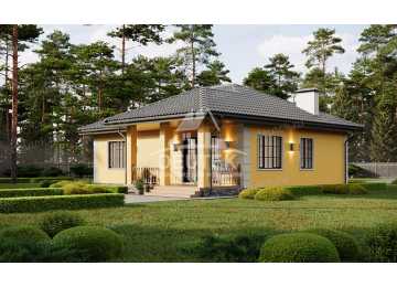 Проект одноэтажного дома с кабинетом - LK-262