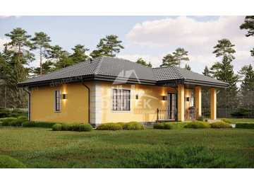 Проект одноэтажного дома с кабинетом - LK-262