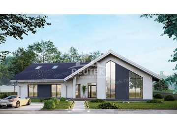 Проект двухэтажного дома в современном стиле с площадью до 450 кв м - LK-263