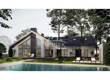 Проект двухэтажного дома в современном стиле с площадью до 450 кв м - LK-263