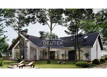 Проект двухэтажного дома в современном стиле с площадью до 450 кв м - LK-263