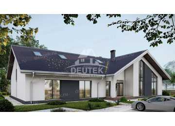 Проект двухэтажного дома в современном стиле с площадью до 450 кв м - LK-263