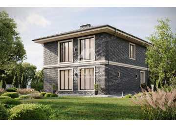 Проект жилого двухэтажного дома в европейском стиле с одноместным гаражом - LK-266
