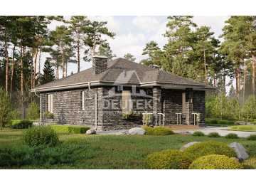 Проект жилого одноэтажного дома с размерами 10 м на 12 м - LK-269