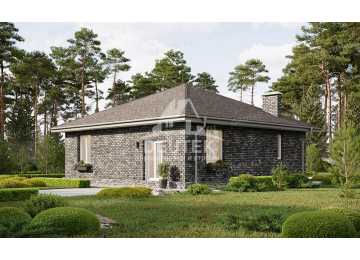 Проект жилого одноэтажного дома с размерами 10 м на 12 м - LK-269