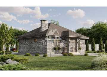 Проект одноэтажного дома из газобетонных блоков - LK-270