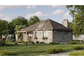 Проект одноэтажного дома из газобетонных блоков - LK-270