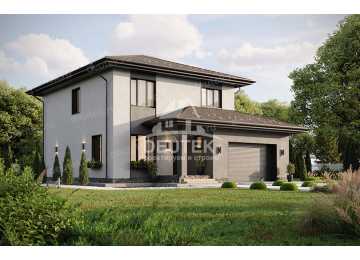 Проект жилого двухэтажного дома с одноместным гаражом - LK-271