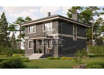 Проект узкого двухэтажного дома с размерами 10 м на 17 м - LK-272