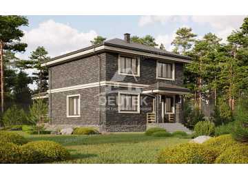 Проект узкого двухэтажного дома с размерами 10 м на 17 м - LK-272
