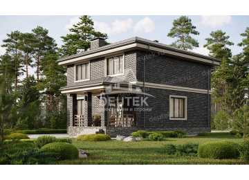 Проект узкого двухэтажного дома с размерами 10 м на 17 м - LK-272