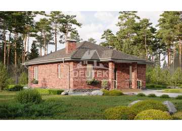 Проект жилого одноэтажного дома с двумя спальнями - LK-274