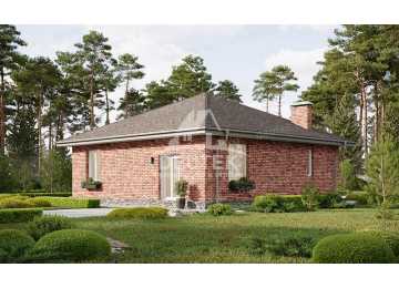 Проект жилого одноэтажного дома с двумя спальнями - LK-274