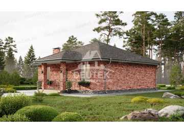 Проект жилого одноэтажного дома с двумя спальнями - LK-274