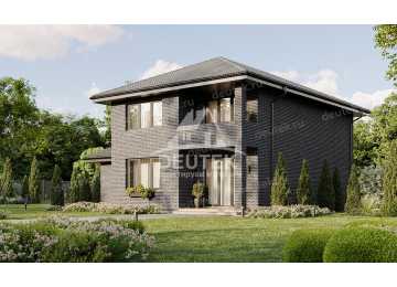 Проект двухэтажного дома с одноместным гаражом - LK-276