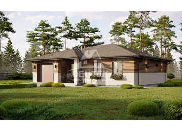 Проект одноэтажного дома с одноместным гаражом - LK-277