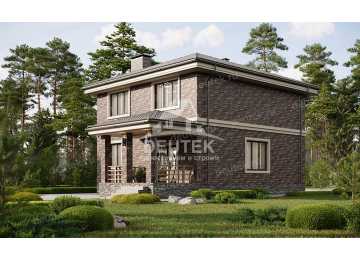  Проект узкого двухэтажного дома с площадью до 200 кв м - LK-280