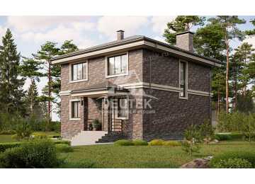  Проект узкого двухэтажного дома с площадью до 200 кв м - LK-280