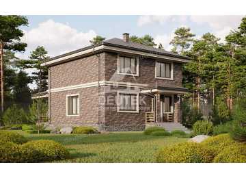  Проект узкого двухэтажного дома с площадью до 200 кв м - LK-280