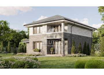 Проект узкого двухэтажного дома с одноместным гаражом - LK-281