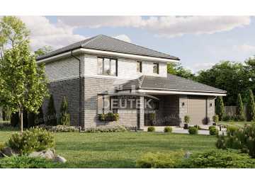 Проект узкого двухэтажного дома с одноместным гаражом - LK-281