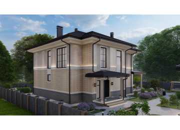 Проект двухэтажного дома со вторым светом - P291-1