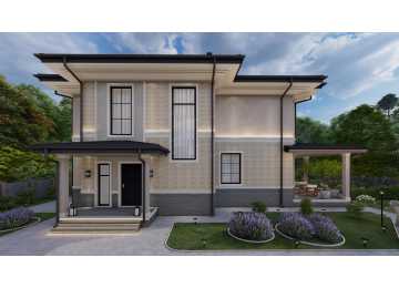 Проект двухэтажного дома со вторым светом - P291-1