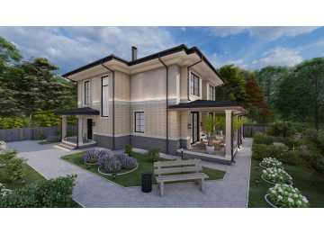 Проект двухэтажного дома со вторым светом - P291-1