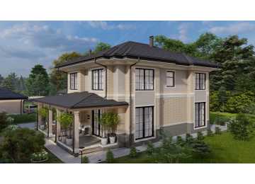 Проект двухэтажного дома со вторым светом - P291-1