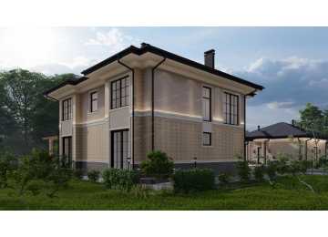 Проект двухэтажного дома со вторым светом - P291-1