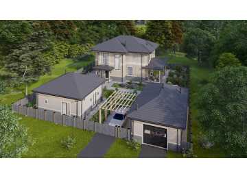 Проект двухэтажного дома со вторым светом - P291-1