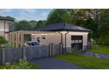 Проект одноместного гаража с подвалом - P291-2