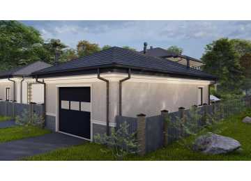 Проект одноместного гаража с подвалом - P291-2