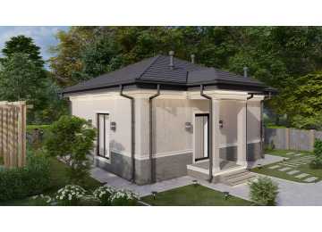 Проект бани с цоколем площадью до 100 кв м - P291-3