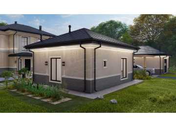 Проект бани с цоколем площадью до 100 кв м - P291-3