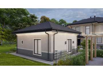 Проект бани с цоколем площадью до 100 кв м - P291-3