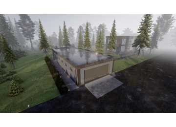 Проект узкого четырехместного гаража - P305