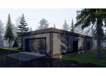 Проект узкого четырехместного гаража - P305