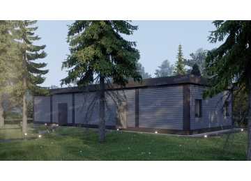 Проект узкого четырехместного гаража - P305