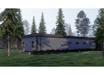 Проект узкого четырехместного гаража - P305